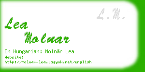 lea molnar business card