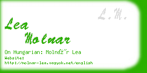 lea molnar business card